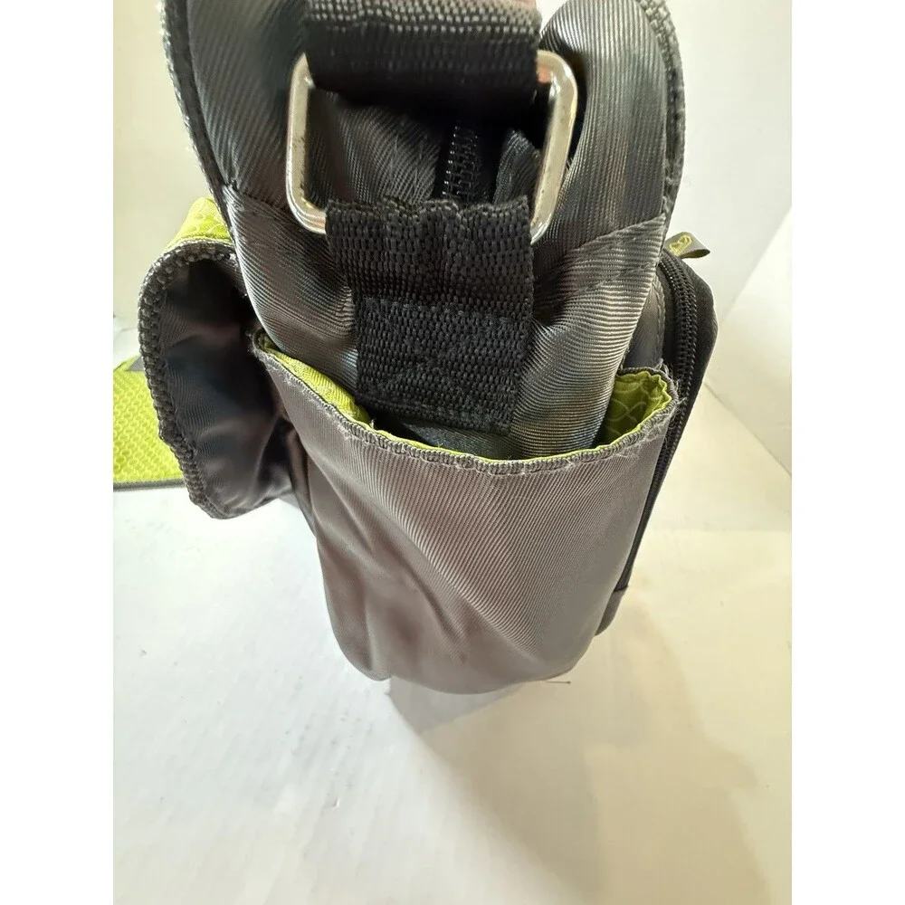 Fisher-Price Fast Finder Deluxe Messenger Diaper Bag Grey Green Baby Organizer
